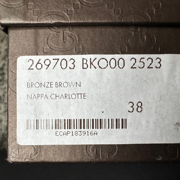 GUCCI LEATHER PLATFORM PUMPS in caramel-brown size 38 / 8 - Picture 7 of 12